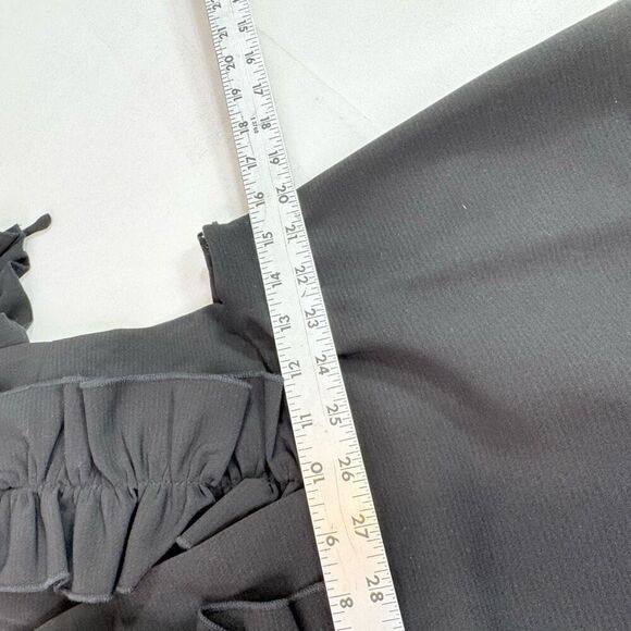 Endless Rose Dress Womens Large Black Cold Shoulder Ruffle Mini Sleeveless - Picture 5 of 10
